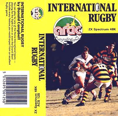 International Rugby box art for ZX Spectrum
